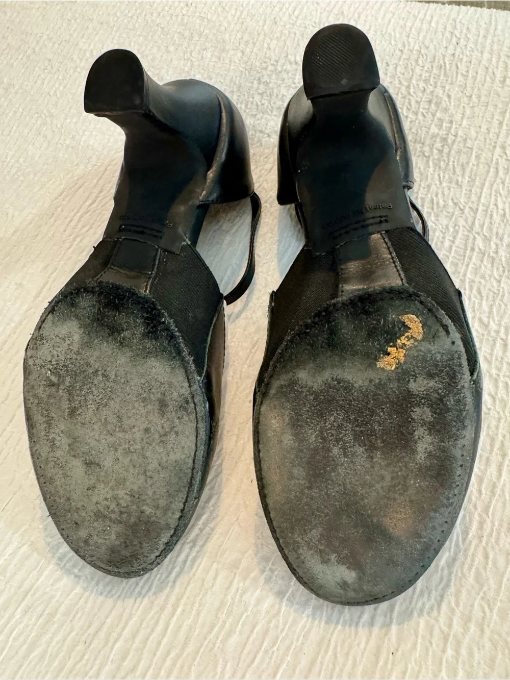 Bloch Chord T-Strap Character Shoes Black Leather 3” Heel Sz 9.5B
